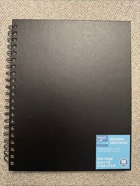 2x Artist's Loft Black Spiral-Bound Sketchbook